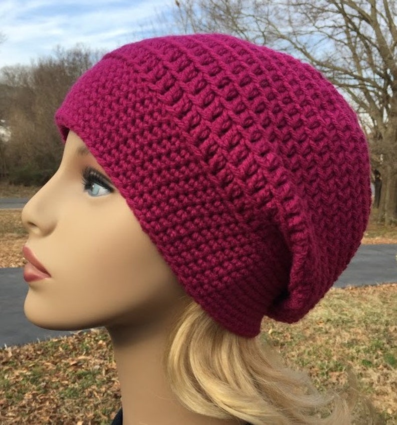 SLOUCH HAT PDF Pattern Crochet Slouch Hat Pattern Instant Download Easy ...