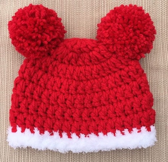 red pom pom hat baby
