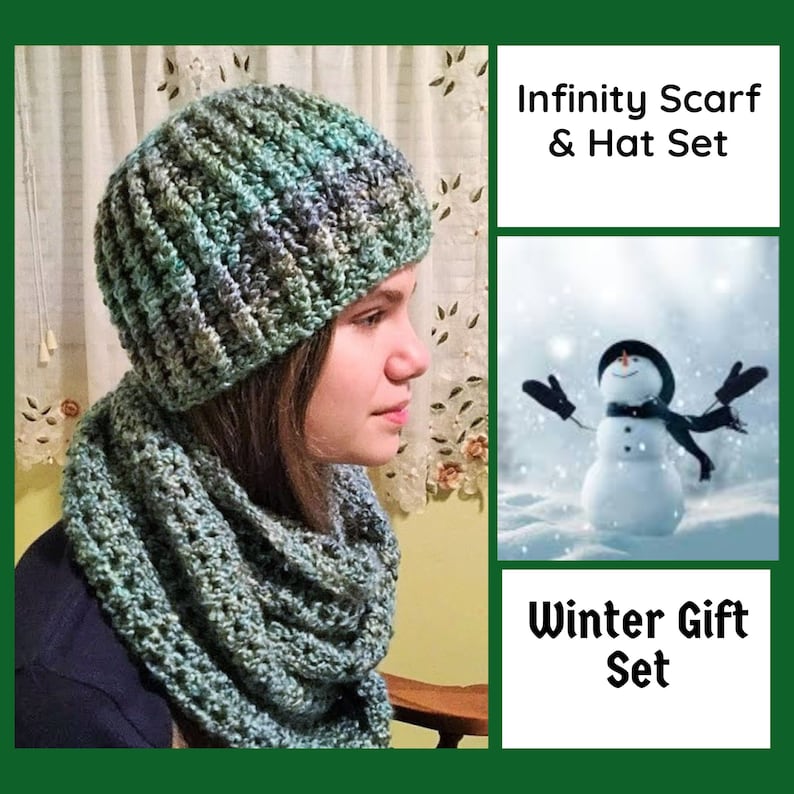 CROCHET INFINITY SCARF Chunky Hat Crochet Homespun Yarn Bulky Infinity ...