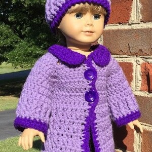 DOLL SWEATER PATTERN Crochet Doll Sweater and Hat Pattern for 18 Inch ...