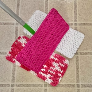 ECO Friendly SWEEPER COVERS Cleaning Crochet Sweeper Pads Handmade Reusable Cotton Mop Covers Wet or Dry Fits Standard Size Sweepers Mops