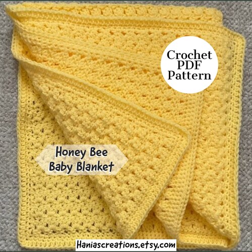 Cellular Crochet Baby Blanket Pattern PDF Pattern Instant Etsy