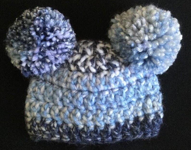 CROCHET PDF PATTERN Baby Pom Pom Hat Pattern Crochet Chunky Baby ...