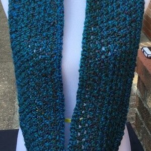 CROCHET INFINITY SCARF Homespun Yarn Handmade Scarf Chunky Soft and ...