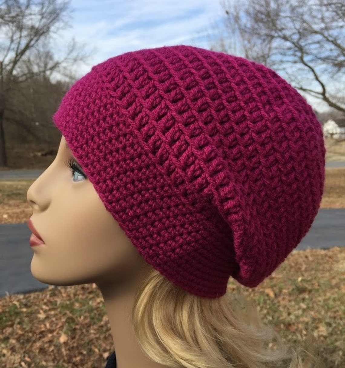 SLOUCH HAT PDF Pattern Crochet Slouch Hat Pattern Instant Download Easy ...