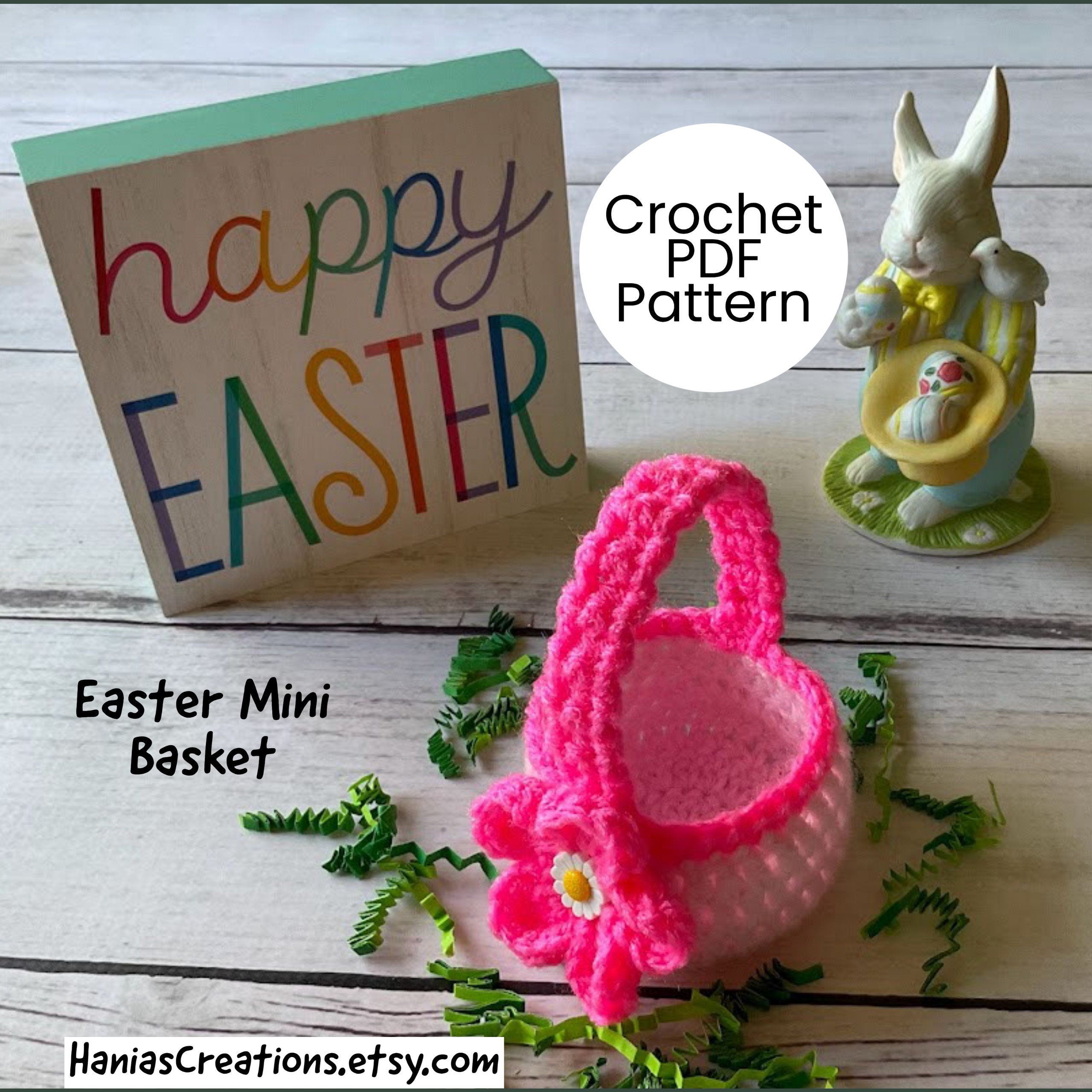CROCHET PATTERN Easter Mini Basket Pattern Pdf Pattern Instant Download ...