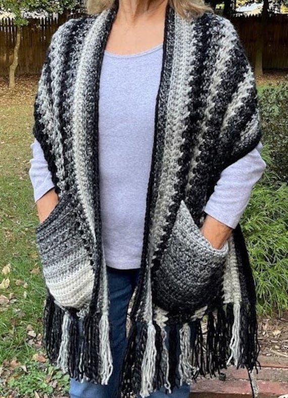 bufandas con bolsillos a crochet