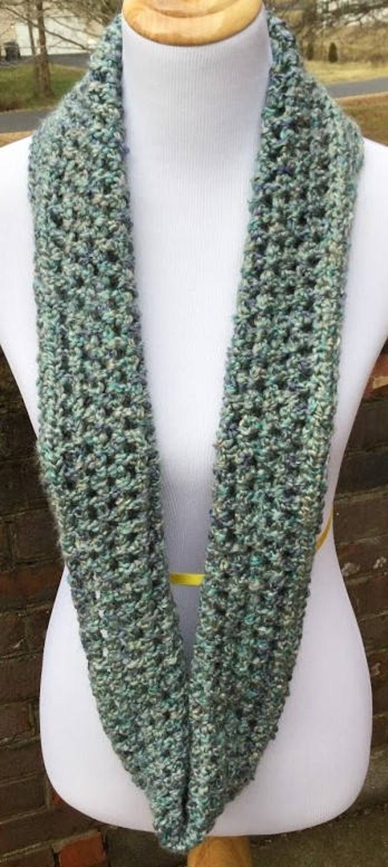 CROCHET INFINITY SCARF Chunky Hat Crochet Homespun Yarn Bulky Infinity ...