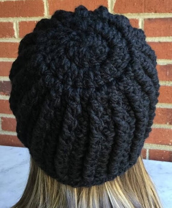 Crochet Bulky Beanie Chunky Crochet Hat Handmade Crochet 