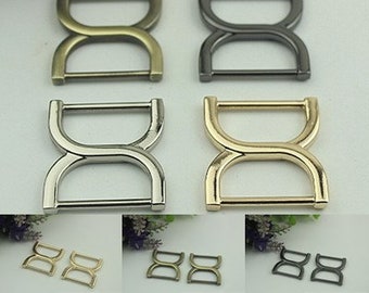 10pcs Strap Slider Bag Hardware Rectangle Double Loop Metal Buckle Adjuster Gold Silver Gunmetal Bronze Purse Handbag Making Wholesale 36mm