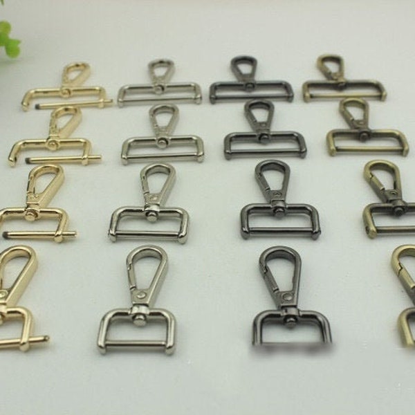 Swivel Lever Snap Hook 1/10pcs Bag Hardware Metal Spring Trigger Lobster Clasp Clip Gold Silver Bronze 38 32 25 20 16mm Purse Handbag Making