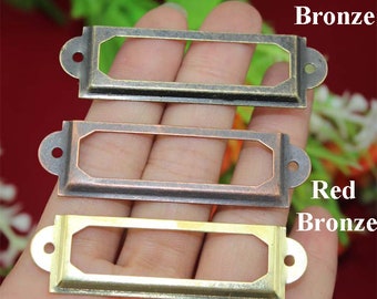 Metal Drawer Labels Etsy