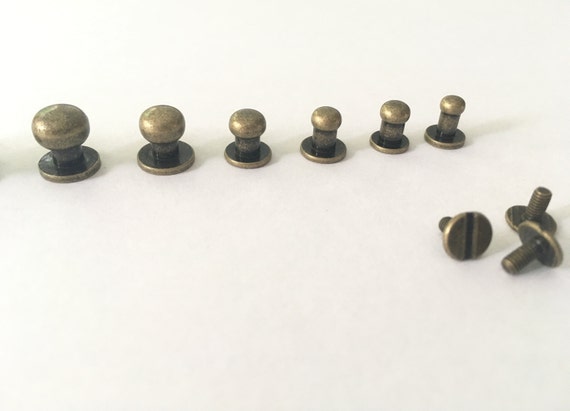 Details about 20pcs Sam brown browne screw studs Solid Brass Button Chicago Nail Rivets Details about 20pcs Sam brown browne screw studs Solid Brass Button Chicago Nail Rivets