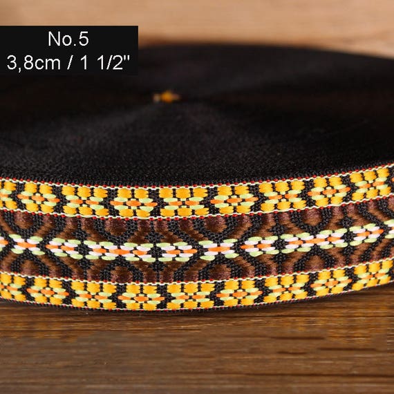 5 Yards retro National wind Diamond lattice Crochet Trim Decorative lace ribbon