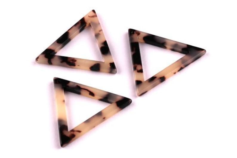 Triangle Statement Acrylic Earring Findings Statement Tortoise Shell Charms Blanks Pendants Geometric Shapes Resin Beads Diy Jewelry Making