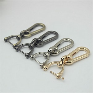 Gancho a presión con palanca giratoria, 1/10 piezas, cierre de mosquetón con resorte de metal, dorado, plateado, bronce, negro, 20 mm, para fabricación de bolsos y carteras