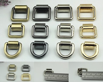 Strap Handles Connector Bag Hardware Metal Lock Buckle Gold Silver Black Bronze 10 pcs Handmade Purse Handbag Backpack Making 15 16 19mm