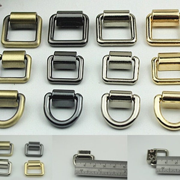 Strap Handles Connector Bag Hardware Metal Lock Buckle Gold Silver Black Bronze 10 pcs Handmade Purse Handbag Backpack Making 15 16 19mm