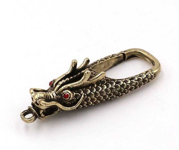 50mm Solid Brass Snap Spring Hook Keychain Hook Clip Leathercraft