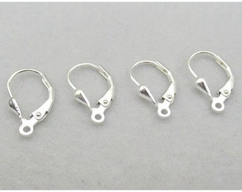 Sterling Silver Lever Back Earring Hook Wires 9x17mm Earring