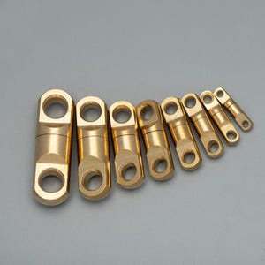 Massivem Messing Swivel Connector 4-12 mm Doppelkopf Angeln Schlüsselanhänger Fob Schleife Runde Lanyard Schnalle Tasche Geldbörse Gürtel Leathercraft Hardware
