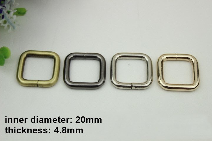 10pcs Strap Sliders Bag Hardware Square Rectangle Single Loop | Etsy