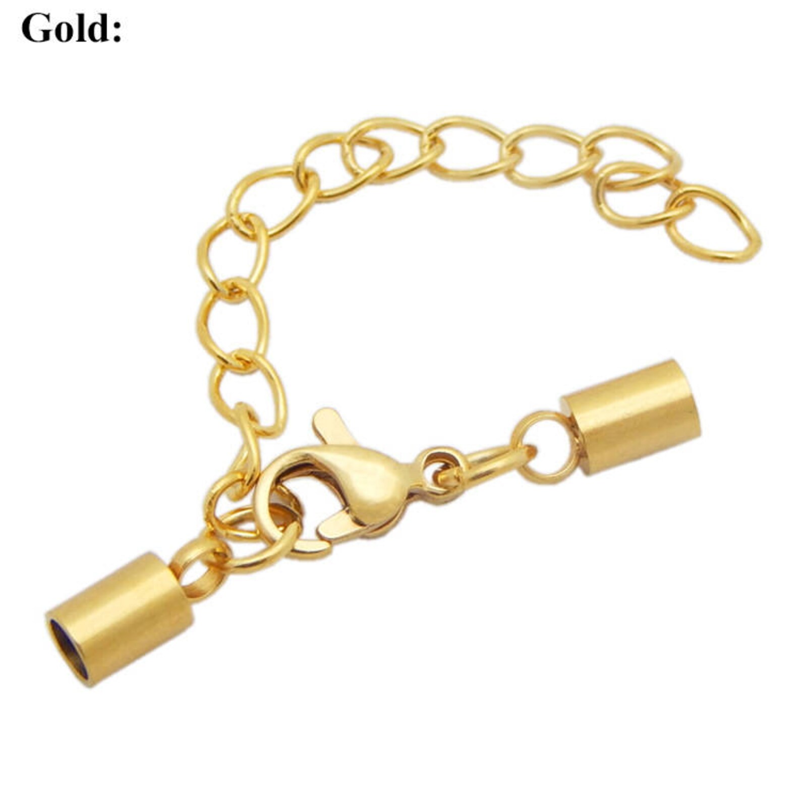 Surgical Stainless Steel Set Cord End Cap Lobster Clasp Etsy