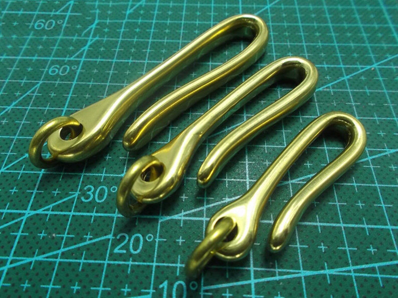 Solid Brass U Hook Belt Hook Key Ring Hook Fishhook Snake Etsy Australia