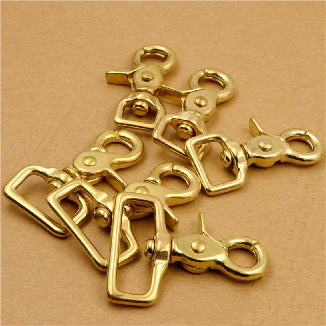 Solid Brass Scissor Snap Square Eye Swivel Trigger Snap Hook Etsy UK