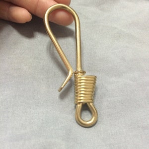 真鍮製チェーンエンドコネクター留め金キーホルダーキーリングコイルフォブ装飾ホルダー金具アクセサリーレザークラフト卸売バルク