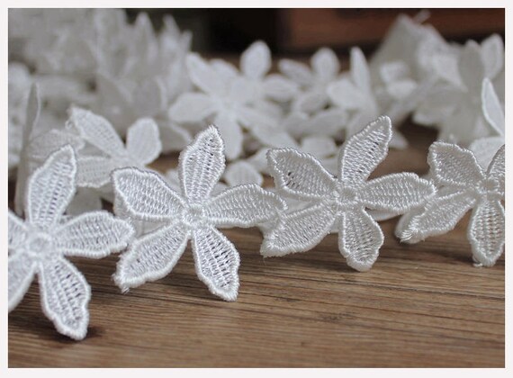 5yards Heart-shaped Cotton Lace Trim Wedding Bridal Ribbon Sewing Craft 12mm