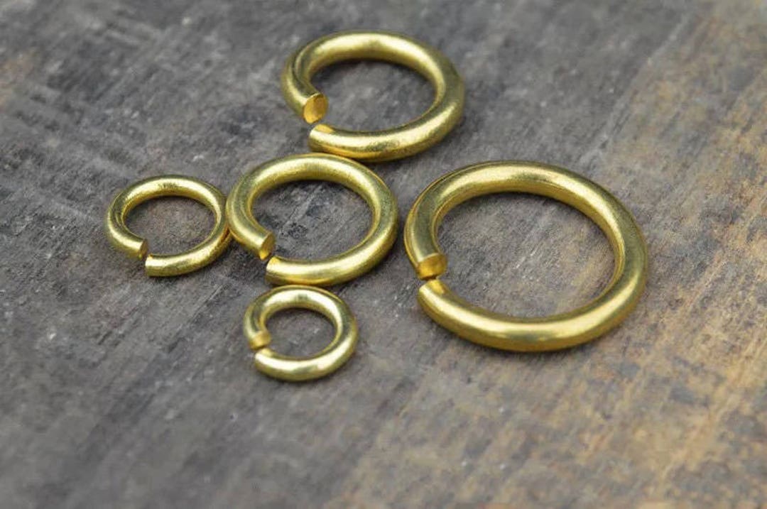 Solid Brass Open Jump Rings 526mm Connector 18 16 12 10 8 7 Gauge