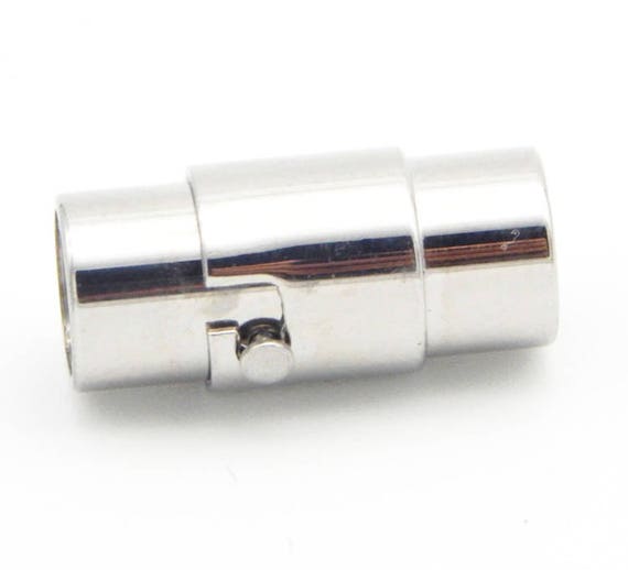 10 Sets Barrel Tube Lock Magnetic Clasp fit 3//4//5//6mm Leather Bracelet Necklace