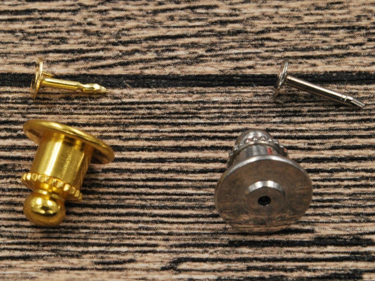 Set Locking Pin Back Clasp Keeper Nail Post Lapel Spring Ball Etsy