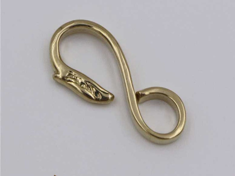 Solid Brass S Shape Hook Buckle 26 x 11 mm 12 x 1 inch Copper Heavy Duty DIY Hardware Accessories Leathercraft Wholesale