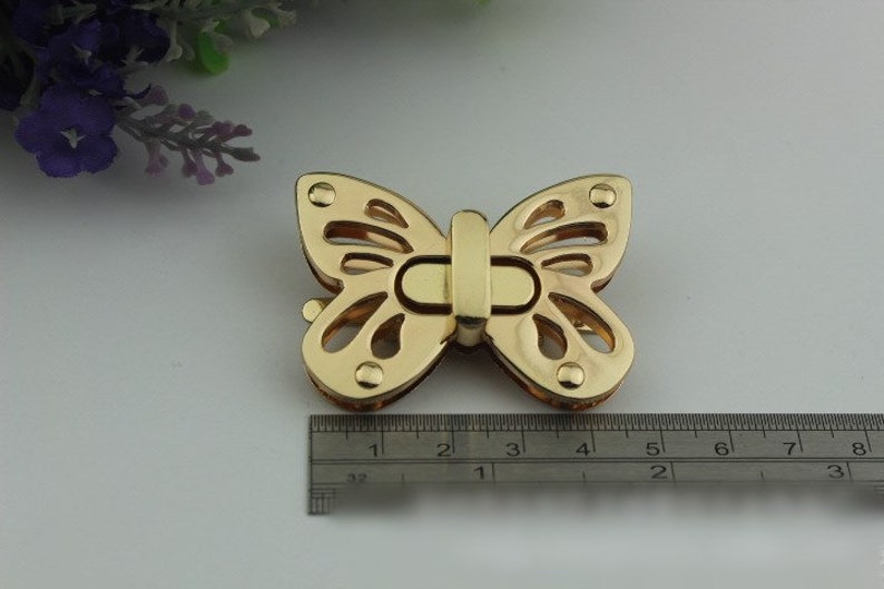 Butterfly Twist Turn Lock Bag Hardware Gold Silver Gunmetal Bronze 220 pcs Handmade Purse Handbag Making Metal 50 35mm 2 1 38 Supplies