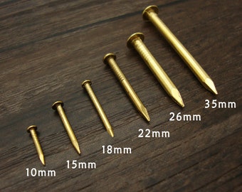 Ancient Vintage Style Antique Brass Tone Brass Small Screw Nail Pin Furniture Decorative Door Cabinet Sofa Couch Chinese Decor