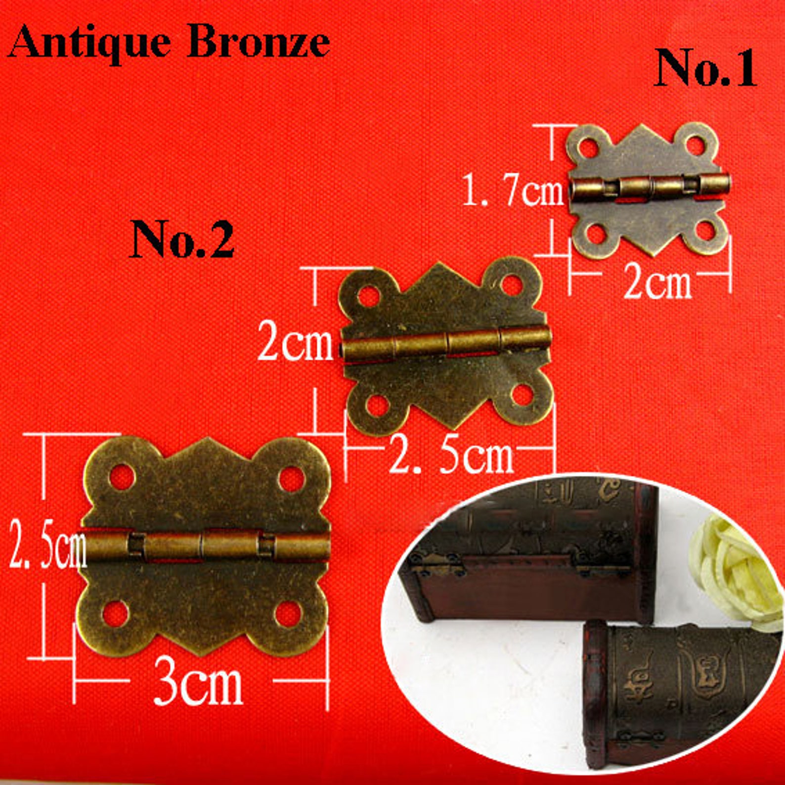 Mini Metal Small Box Hinge Decorative Stop Hinges 90 180 Etsy