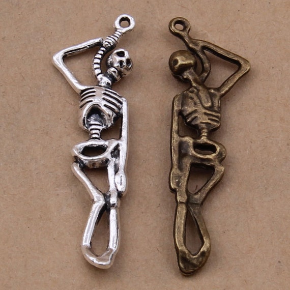 3D Human Skeleton Charm Pendant Anatomy Gothic Steampunk Pagan | Etsy
