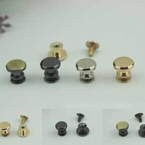 10 mm 3/8 zoll Tasche Hardware Schraubverschluss Schuh Gold Silber Gunmetal Bronze