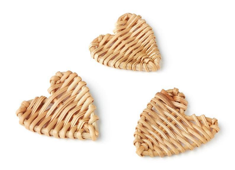 Aros de pendiente de madera de ratán natural 42 mm 1 5/8 | Etsy