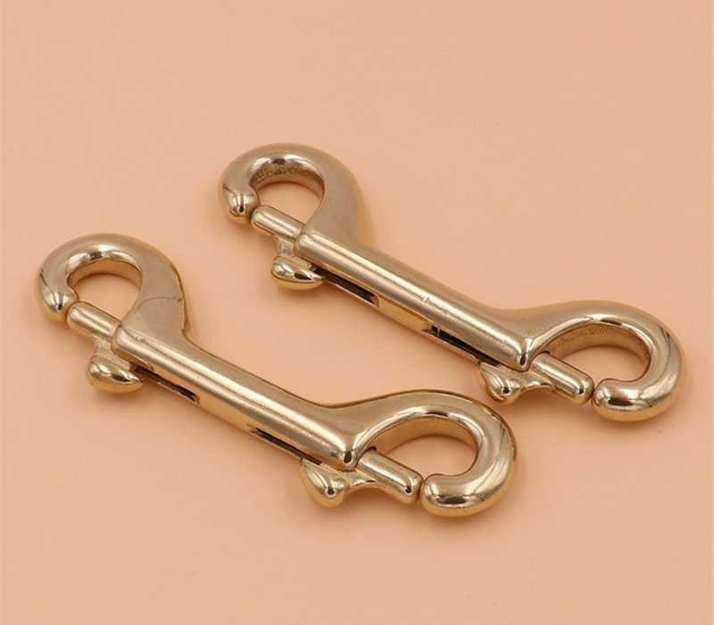 Solid Brass Double End Trigger Metal Clips Snap Hook Bag Key Keychain  Luggage Clip Hook Heavy Duty End Pet Tie Leathercraft Wholesale Bulk -   Canada