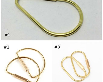 Solid Brass Keychain Keyring 2 3 inch Coil Fob Decor Connector Holder DIY Copper Hardware Findings Accessories Leathercraft Wholesale Bulk