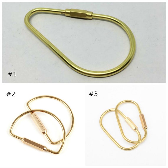 Solid Brass Keychain Keyring 2 3 Inch Coil Fob Decor Connector Holder DIY  Copper Hardware Findings Accessories Leathercraft Wholesale Bulk 