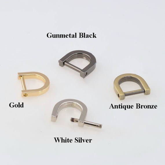 Golden, 1 inch / 25mm 4 Different Size zinc Alloy D Rings D-Ring with Screw,Buckles  Dismountable Screw for Buckle Straps Bags Belt,Purse Making, Bag Making,Bag  Replacement, 8 Pieces per lot AT73 