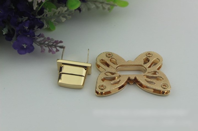 Butterfly Twist Turn Lock Bag Hardware Gold Silver Gunmetal Bronze 220 pcs Handmade Purse Handbag Making Metal 50 35mm 2 1 38 Supplies