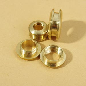 Solid Brass Screw Grommet Eyelet Ring O Round Flat Hole Large Size Purse Chain Loop Handle Leathercraft Repair 13 16 20 28 mm 1/2 3/4 1 image 2