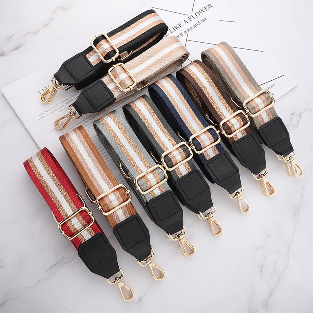 Crossbody Purse Guitar Strap Adjustable Shoulder Gold Silver Gunmetal