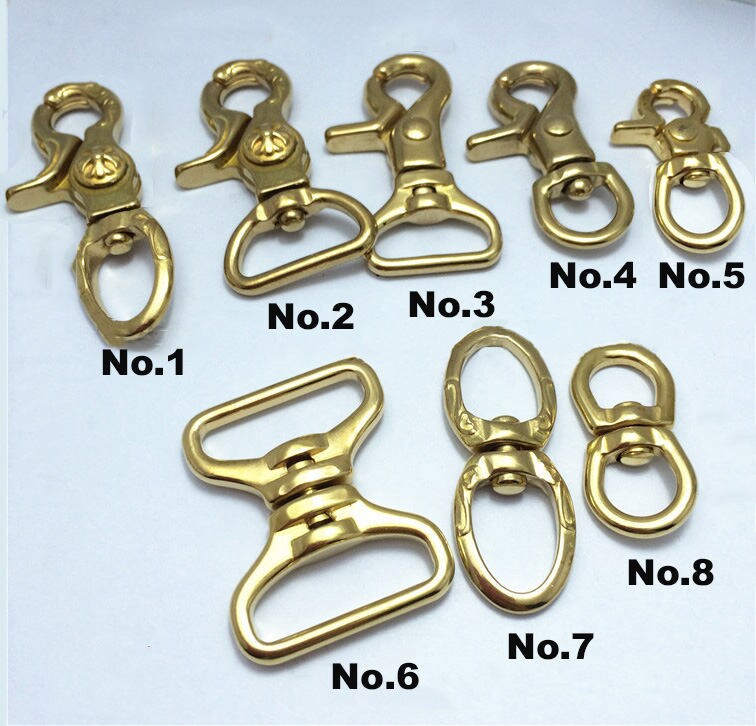 Solid Brass Eye Bolt Scissor Snap Square Eye Swivel Trigger Hook Clip  Lobster Clasp Bag Purse Strap Dog Leash Key Fob Rein Dive Leathercraft -   New Zealand