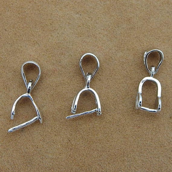 Jewellery Connectors & Bails 925 Sterling Silver Snap On Bails Pendant